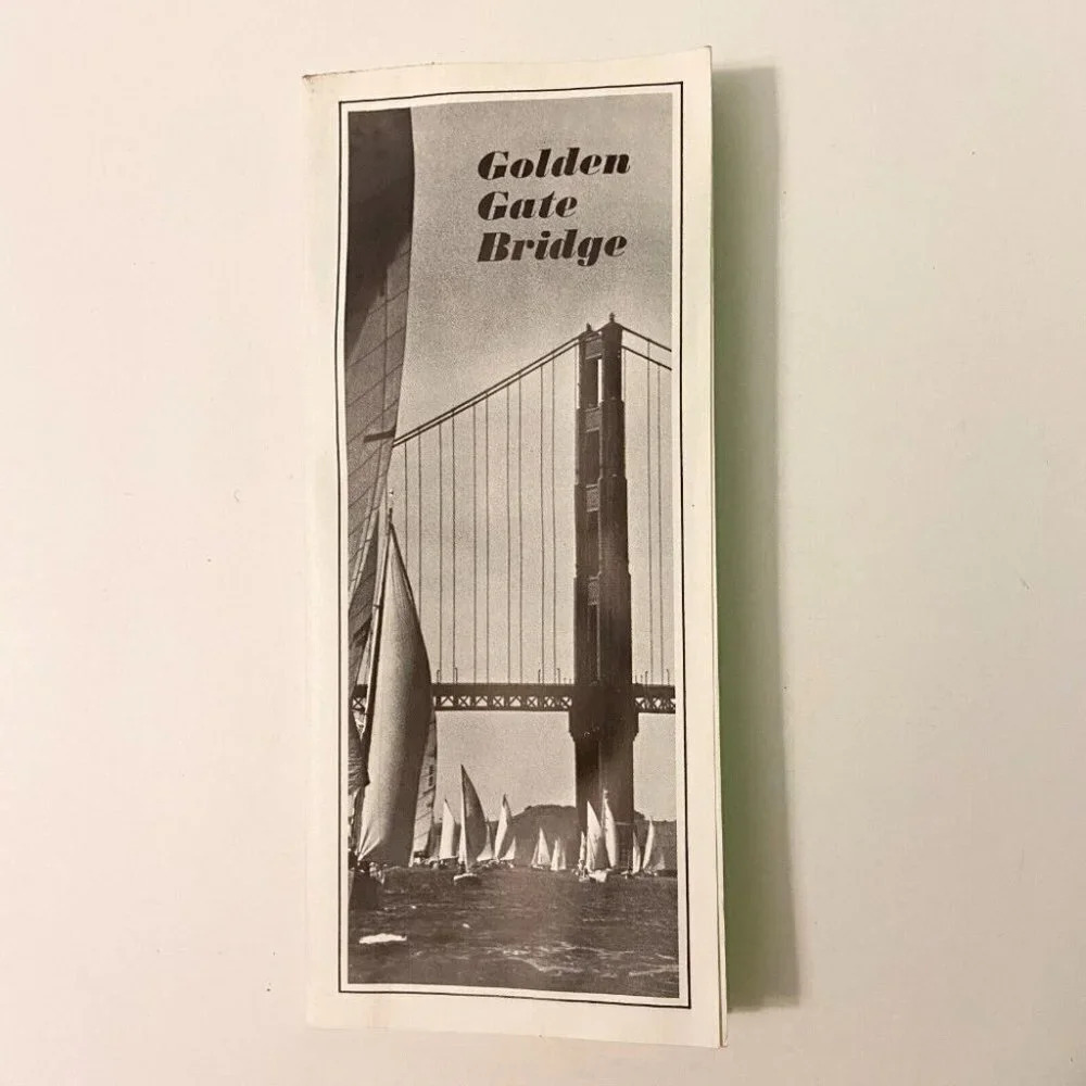 Vintage Golden Gate Bridge  Brochure and Map Collectible Travel Souvenirs